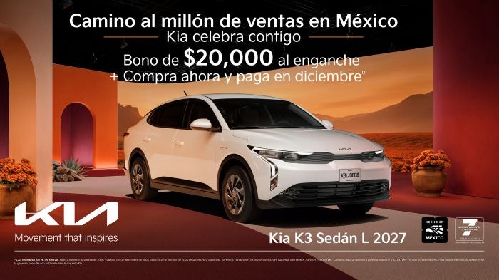 Kia K3 Sedán L 2027: Camino al Millón de Ventas